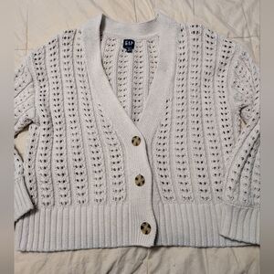 GAP Women's Cream Cardigan Sweater
